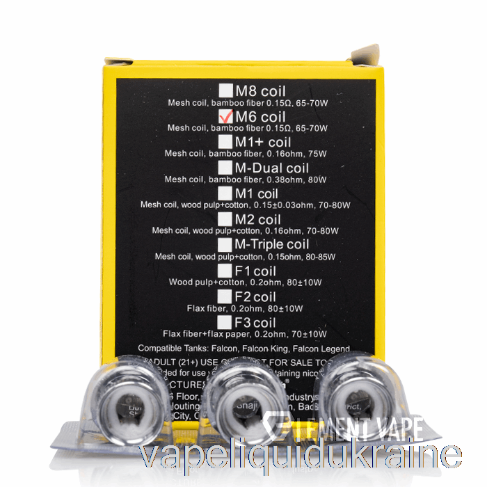 Vape Ukraine Horizon Falcon Replacement Coils 0.15ohm M6 Mesh Coils